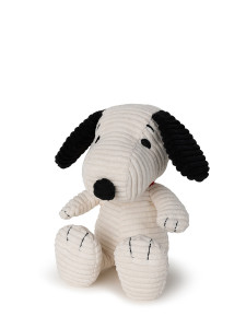 Snoopy în șezut Corduroy Cream - Peanuts, 19 cm, Bon Ton Toys