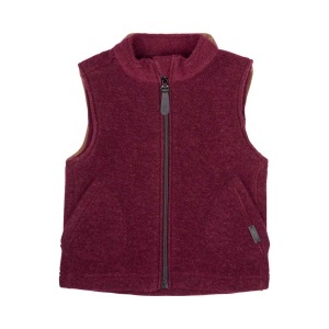 Vestă din lână fiartă Pure Pure - Burgundy