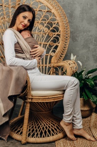 Wrap tesut Lennylamb - CAFFE LATTE - size M (4,6m)