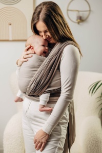 Wrap țesut Lennylamb - Little Herringbone Caffe Latte- Size S (4,2m)