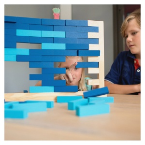 Zidul instabil, joc gigant din lemn 2 in 1, BS Toys