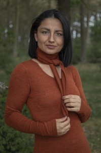Bluză femei lână merinos Joha - Russet