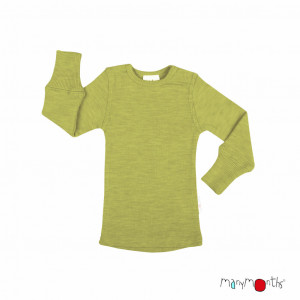 Bluză ManyMonths lână merinos - Pea Green