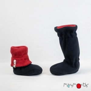 Botoșei ajustabili lână merinos ManyMonths - Aurora Red