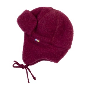 Căciulă dublată lână merinos fleece Joha - Wine Melange