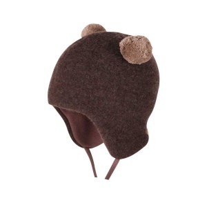 Căciulă lână merinos fleece Pure Pure - Dark Brown