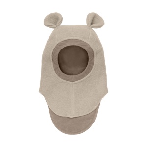 Cagulă dublată lână merinos fiartă Huttelihut - Sand Melange
