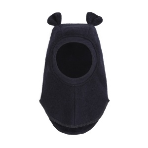 Cagulă dublată lână merinos fiartă Huttelihut - Teddy Dark Navy