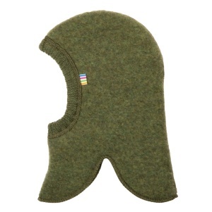 Cagulă dublată lână merinos fleece Joha - Dark Olive