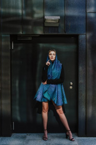 Cardigan lung/protectie babywearing pentru vreme rece, Lenny lamb - Peacock's Tail Provance