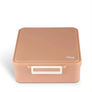 Caserolă prânz 4 compartimente Citron + 1 borcan termoizolant, Pink