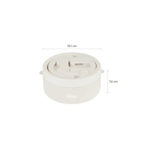 Caserolă termoizolantă cu 2 compartimente 400ml, Citron - Beige - Img 8