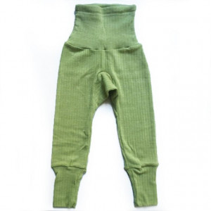 Cei mai comozi pantaloni Cosilana din lână, mătase și bumbac - Green