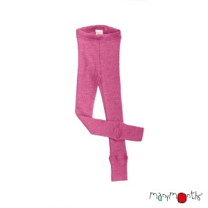 Colanți lână merinos ManyMonths - Nebula Pink