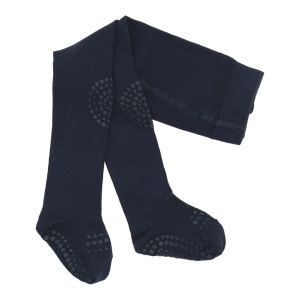 Dres antiderapant din bumbac organic Go Baby Go - Navy Blue