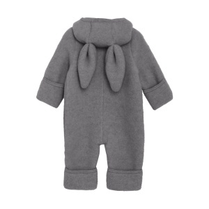 Overall cu urechi Bunny lână merinos fleece Huttelihut - Grey