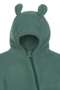 Overall lână merinos fleece Mikk-line - Teddy Balsam Green