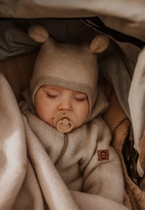 Overall lână merinos fleece Mikk-line - Melange OffWhite