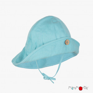 Pălărie ajustabilă ManyMonths Original cânepă si bumbac - Angel Turquoise