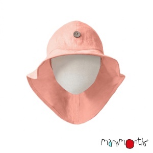 Pălărie ajustabilă ManyMonths Original cânepă si bumbac - Peach Rose