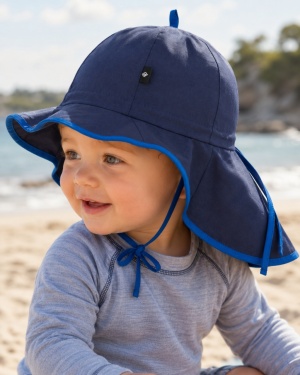 Pălărie bumbac protectie UV 50+, Pure Pure, Indigo