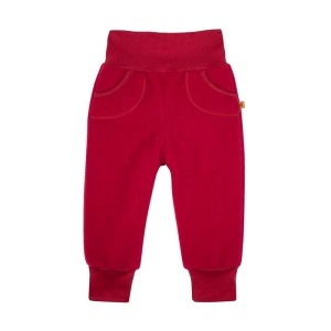 Pantaloni lână merinos fleece Pure Pure - Berry Red