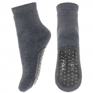 Papuci-sosete groase din lână mp Denmark - Dark Grey