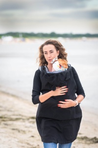 Protecție babywearing softshell - Lennylamb, Black