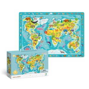 Puzzle de observare, Animalele lumii, 80 piese - Dodo Toys - Img 4