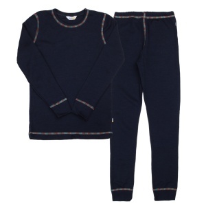 Set pantaloni si bluza lână merinos Joha - Navy, marimea 170 cm