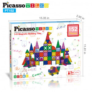 Set PicassoTiles 152 piese magnetice de construcție