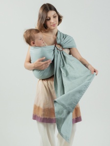 Sling cu inele Isara Frosty Green Bamboo Linen (bambus+in)