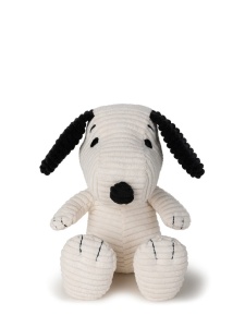 Snoopy în șezut Corduroy Cream - Peanuts, 19 cm, Bon Ton Toys
