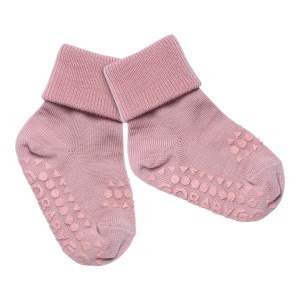 Șosete antiderapante din lână merinos GoBabyGo - Rose Blush