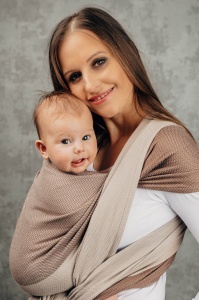 Wrap tesut Lennylamb - CAFFE LATTE - size M (4,6m)