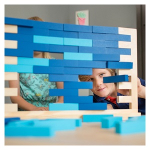 Zidul instabil, joc gigant din lemn 2 in 1, BS Toys