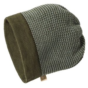 Caciulă lână merinos Disana - Olive/Jade