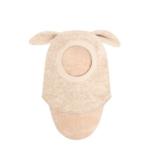 Cagulă dublată lână merinos fiartă Huttelihut - Bunny Sand Melange