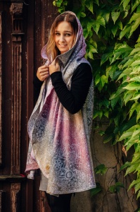 Cardigan lung/protectie babywearing pentru vreme rece, Lenny lamb - Wild Wine Vineyard