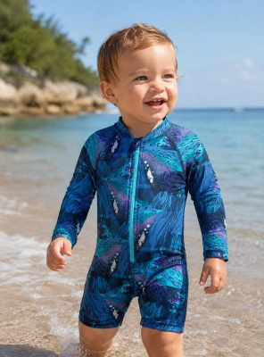 Costum de baie, protecție UV 50+ Reima, Moomin Sandig Turquoise