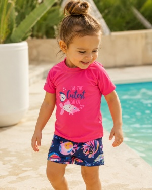 Costum de baie UV 50+ - Diva Pink, Color Kids