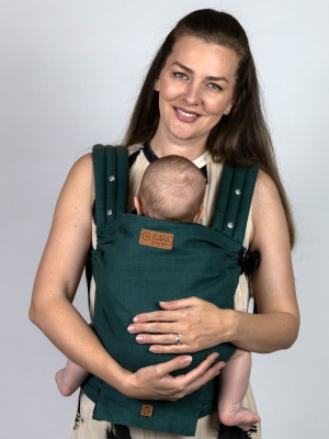 Isara Elite, Evergreen Linen, Marsupiu Ergonomic (100% In) - Img 2