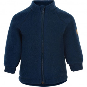 Jacheta din lână merinos fleece Mikk-line - Blue Night