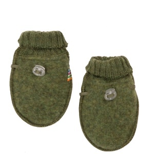 Manusi din lana merinos fleece Joha - Dark Olive
