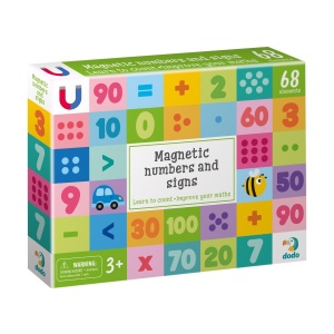 Numere si semne, set magnetic, 68 piese