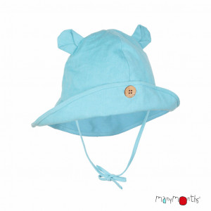 Pălărie ajustabilă ManyMonths Teddy Bear cânepă și bumbac - Pool Turquoise