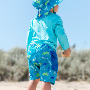 Pantaloni scurti cu scutec/slip de inot integrat Iplay UPF 50+ -  Aqua Dinosaurs