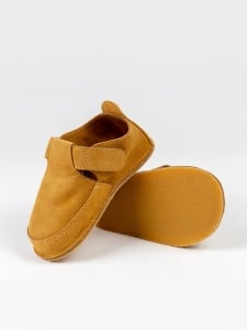 Pantofi barefoot piele intoarsa - Erda Camel