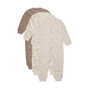 Salopetă cu fermoar din bumbac Pippi - Offwhite ( 1 buc.)