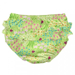 Scutec de inot refolosibil Iplay UPF 50+, Green Flower Patch